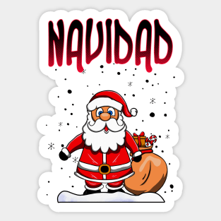 Feliz Navidad Matching Couple Sweaters Sticker